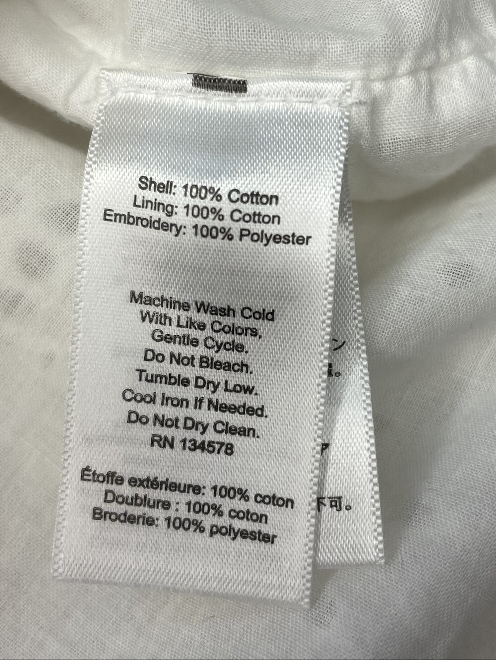 Vineyard Vines 100% Cotton White Eyelet Flutter Sleeve Top Size L - Picture 11 of 12